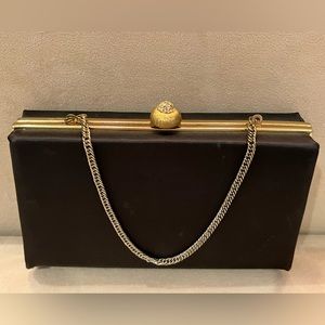 Black Evening Purse with Gold accents